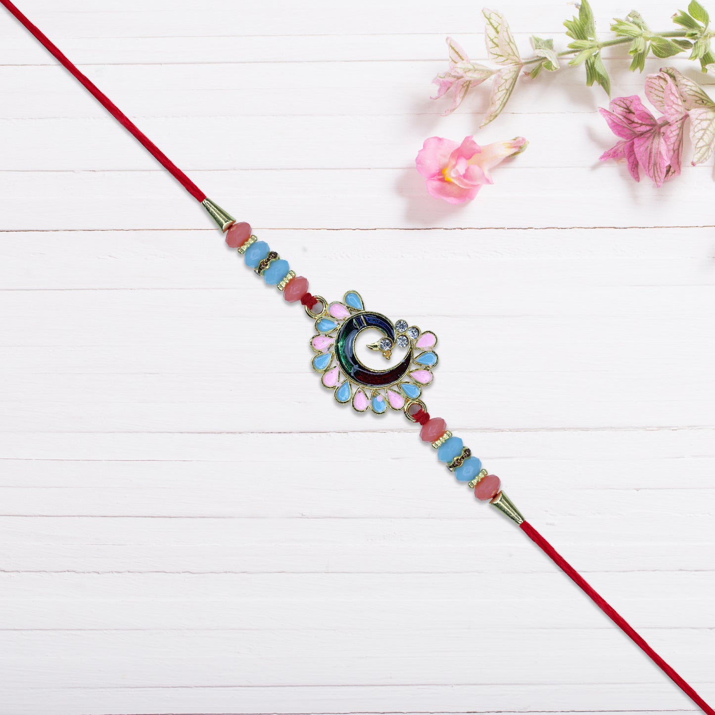 Stylish Circular Peacock Rakhi