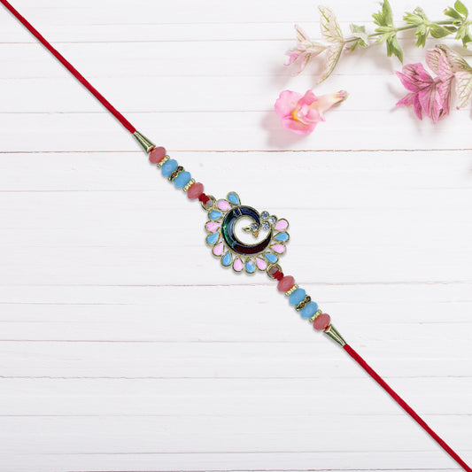 Stylish Circular Peacock Rakhi