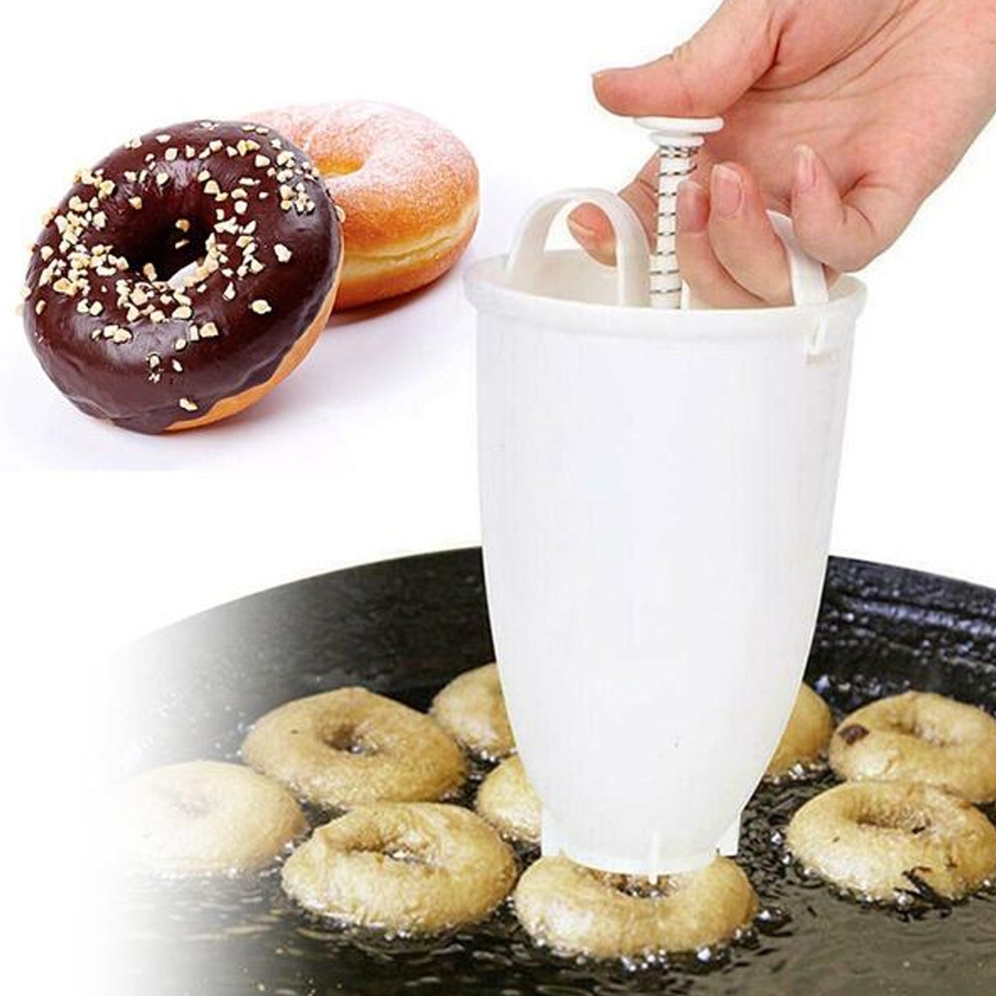 0689 Meduwada Maker Mini Donut Maker Dispenser Plastic ( 1 Pc )