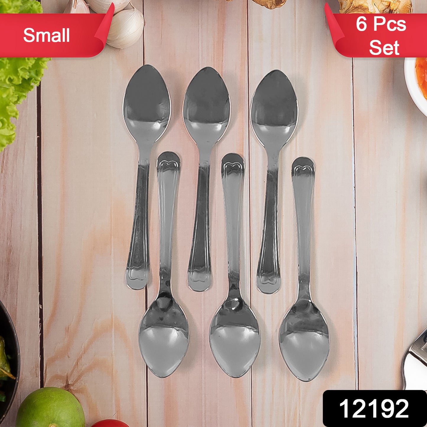 Small Stainless Steel Table Spoons (6 Pcs)