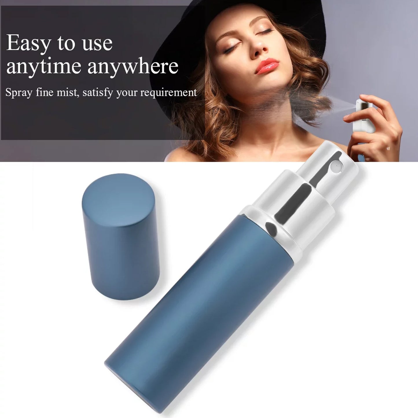 1424 Glass Empty Spray Bottle Refillable Fine Mist Perfume For Sanitizer Travel Beauty Makeup (1 Pc)