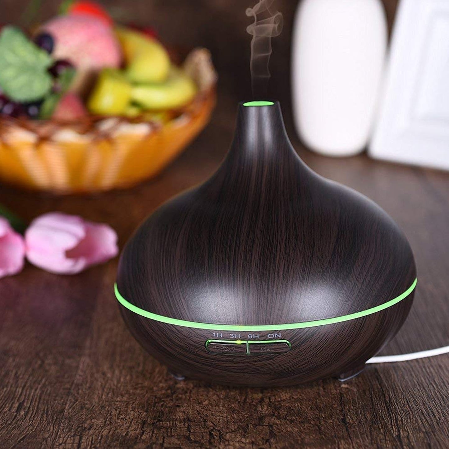 Aromatherapy Humidifier With 7 Colourful Led Light Change (500 Ml Capacity  With Remote)