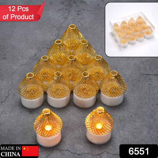 6551 12pcs Flameless And Smokeless Decorative Candles Acrylic Led Tea Light Candle For Gifting House Light For Balcony Room Birthday Christmas Festival Events Decor Candles (12 Pieces)