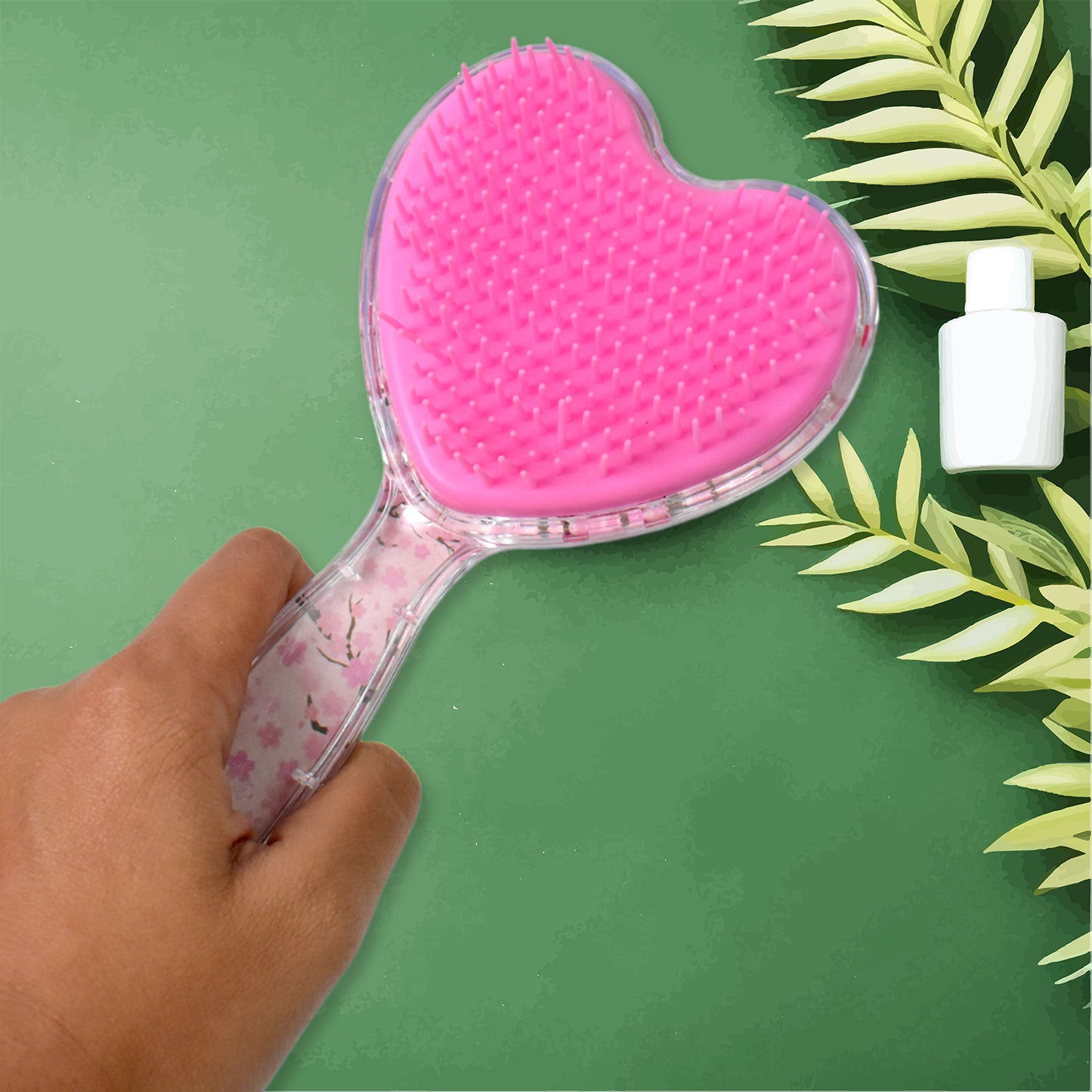 Heart Shape Hair Brush Massage Shower Comb (1 Pc)