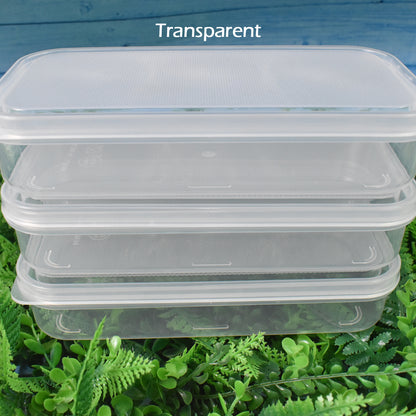 Plastic Square Lunch Box Kitchen Containers Set (3 Pcs Set)