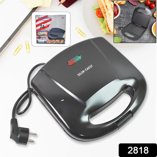 2818 Sandwich Maker Makes Sandwich Non-stick Plates Easy To Use With Indicator Lights