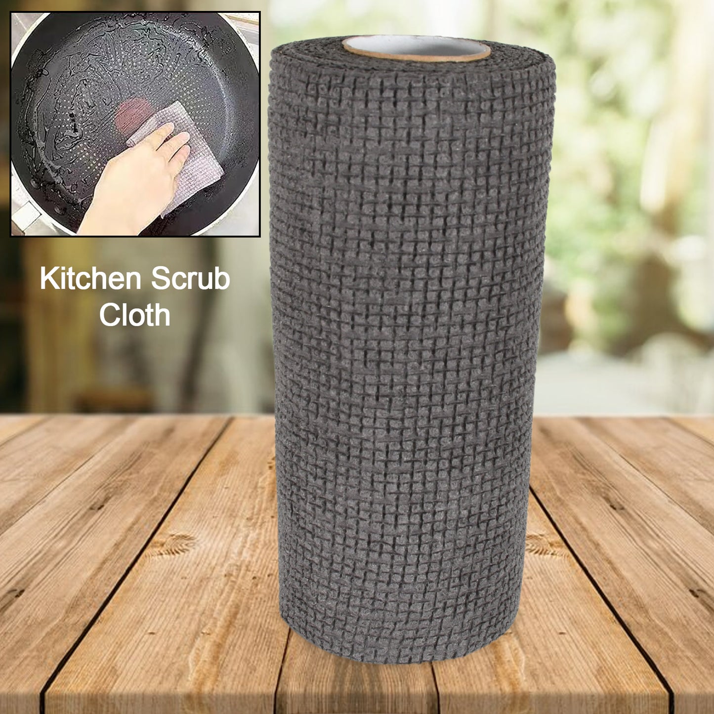 8190 Durable Kitchen Scrub Cloth Microfiber Cleaning Cloth Roll Kitchen Wear-resistant Cloth 2022cm Multipurpose Cleaning Cloths For Kitchen (1pc)