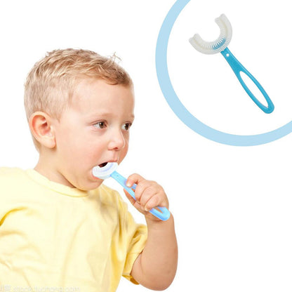 4773 Kids U Shaped Large Tooth Brush Used In All Kinds Of Household Bathroom Places For Washing Teeth Of Kids Toddlers And Childrens Easily And Comfortably.