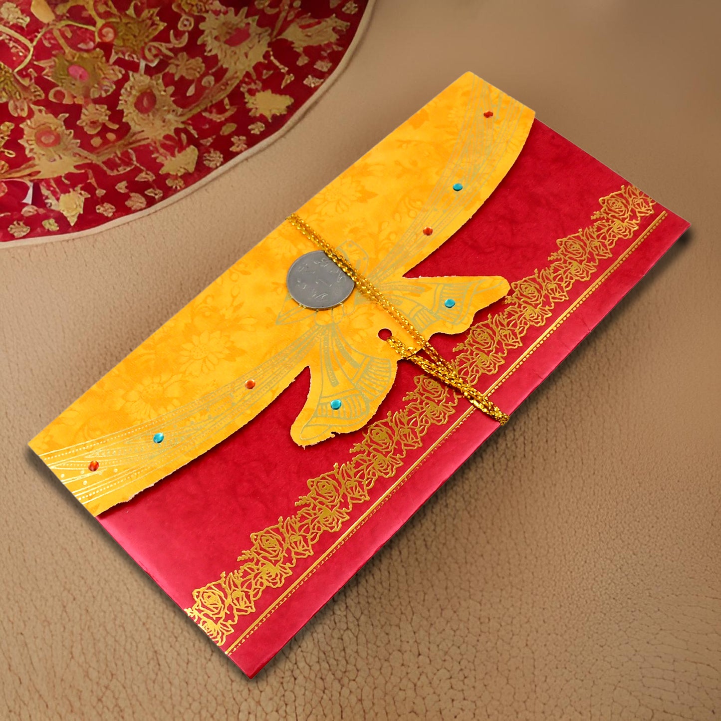 Wedding Gift Card  Cover (1 Pc  Multicolour)