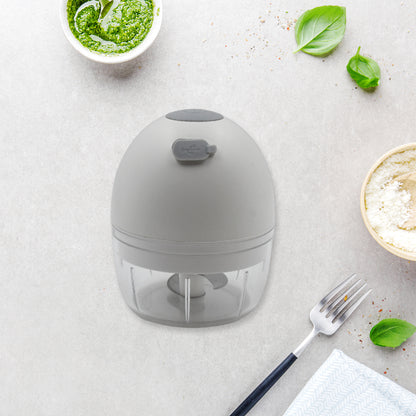 5881 Chopper For Kitchen Electric Rechargeable Garlic Chopper Cordless Mini Food Processor Portable Food Chopper With Detachable Stainless Steel Blade For Garlic Ginger Onion Meat (200ml)