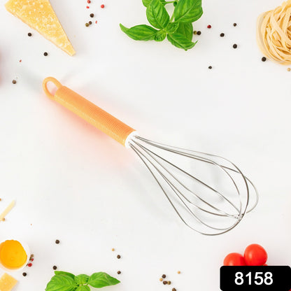 8158 Manual Whisk Mixer Stainless Steel Whisk Cream Whisk Flour Mixer Rotary Egg Mixer Kitchen Baking Tool (16 Cm)