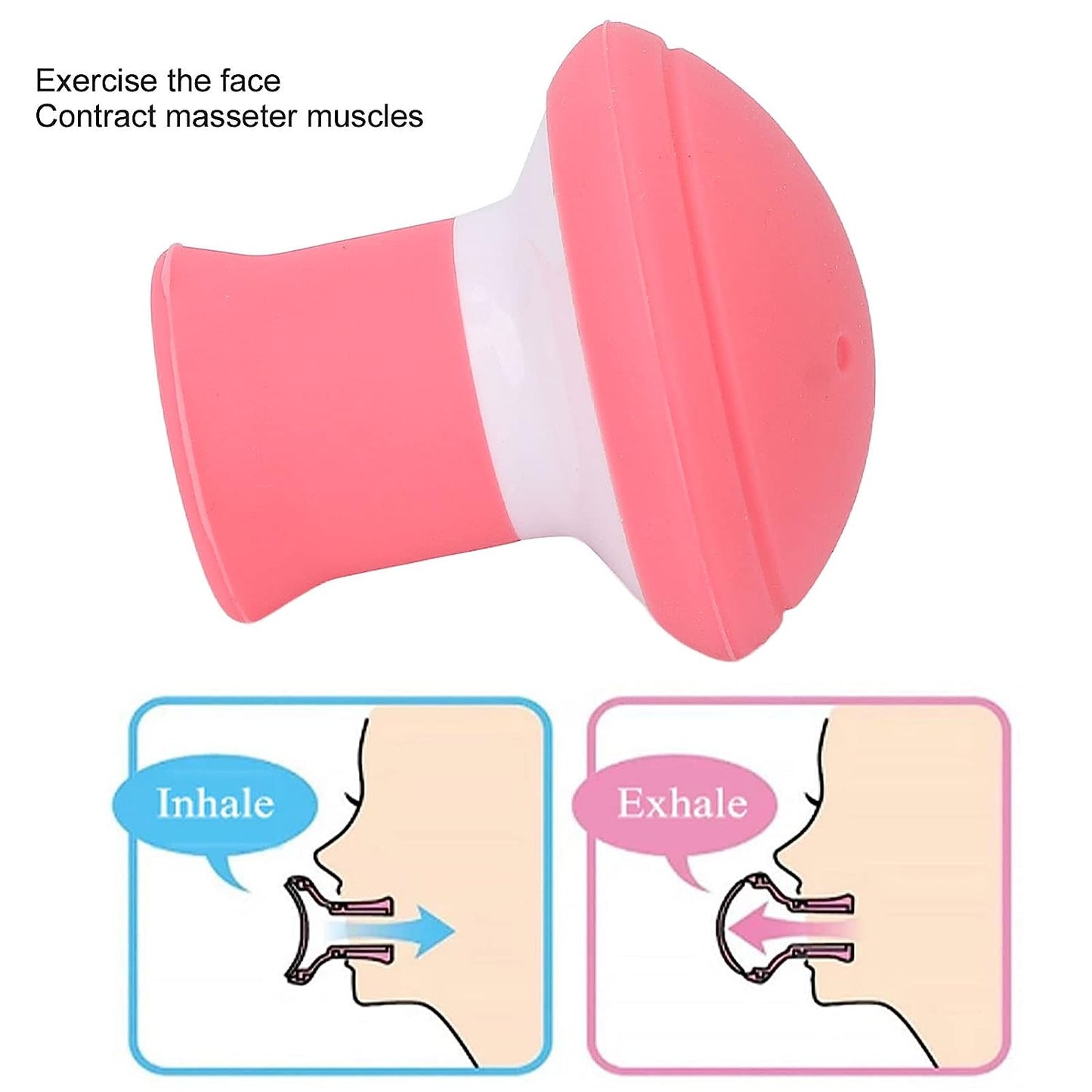 6104 Silicone Facial Jaw Exerciser Breathing Type Face Slimmer Breathing Type Face Slimmer Face Lift Inhaling  Exhaling Tool Look Younger And Healthier - Helps Reduce Stress And Cravings