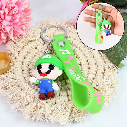 Cute Cartoon Silicone 3d Key Chain With Metal Hook  Strap (Pack Of 1)