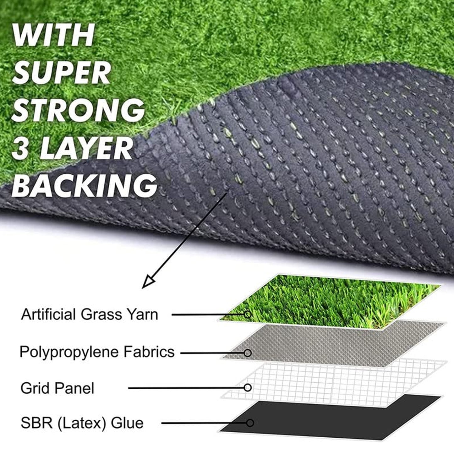 0612 Artificial Grass For Balcony Or Doormat Soft And Durable Plastic Turf Carpet 58x38cm