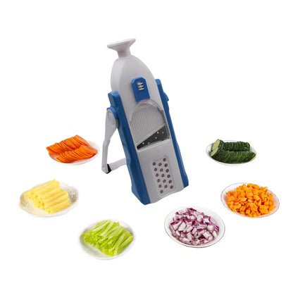 2904  Multi-function Time Saving Vegetable Slicer Cutter + Julienne 5-in-1 Food Vegetable Potato Chopper Garlic Grinder