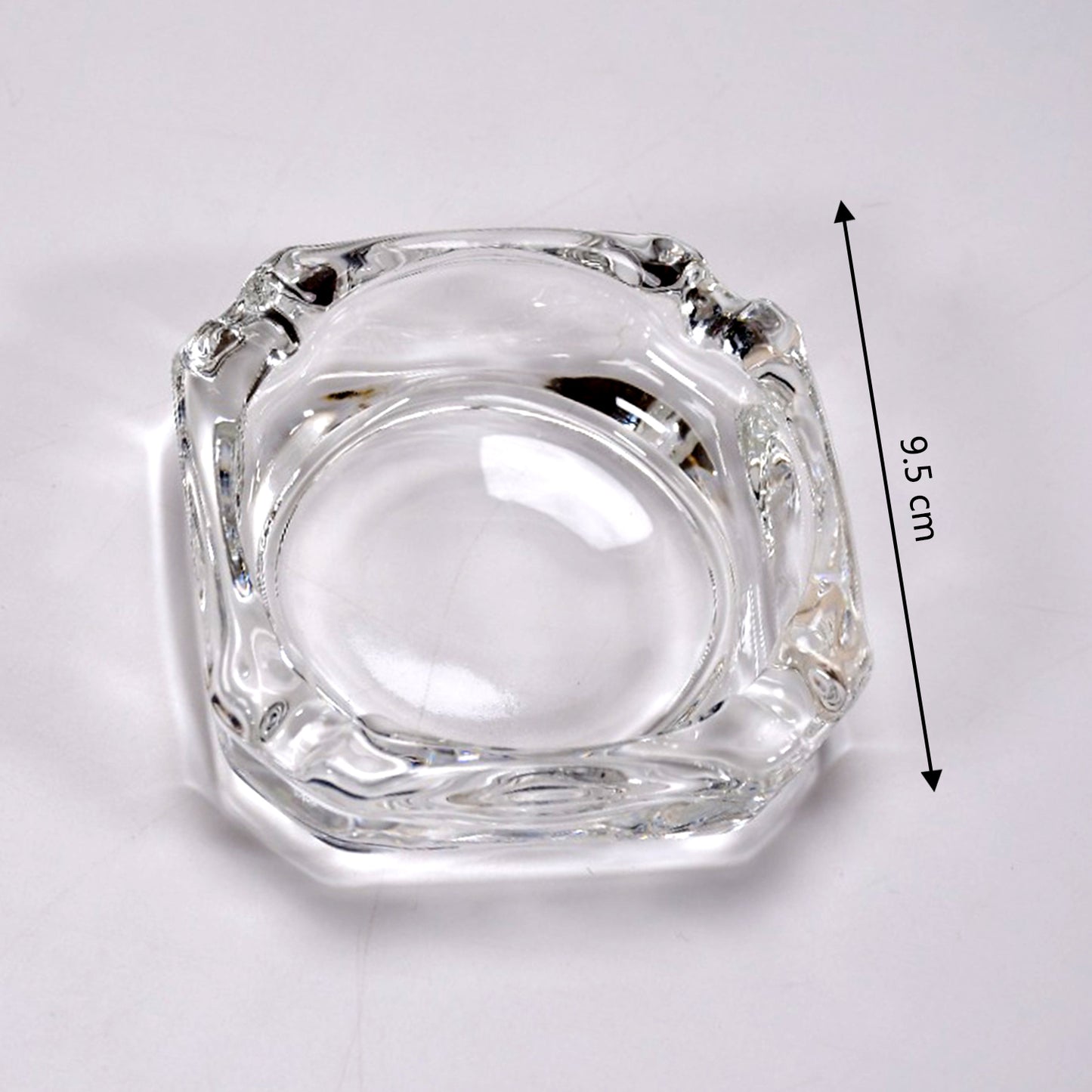 4064 Glass Brunswick Crystal Quality Cigar Cigarette Ashtray Round Tabletop For Home Office Indoor Outdoor Home Decor