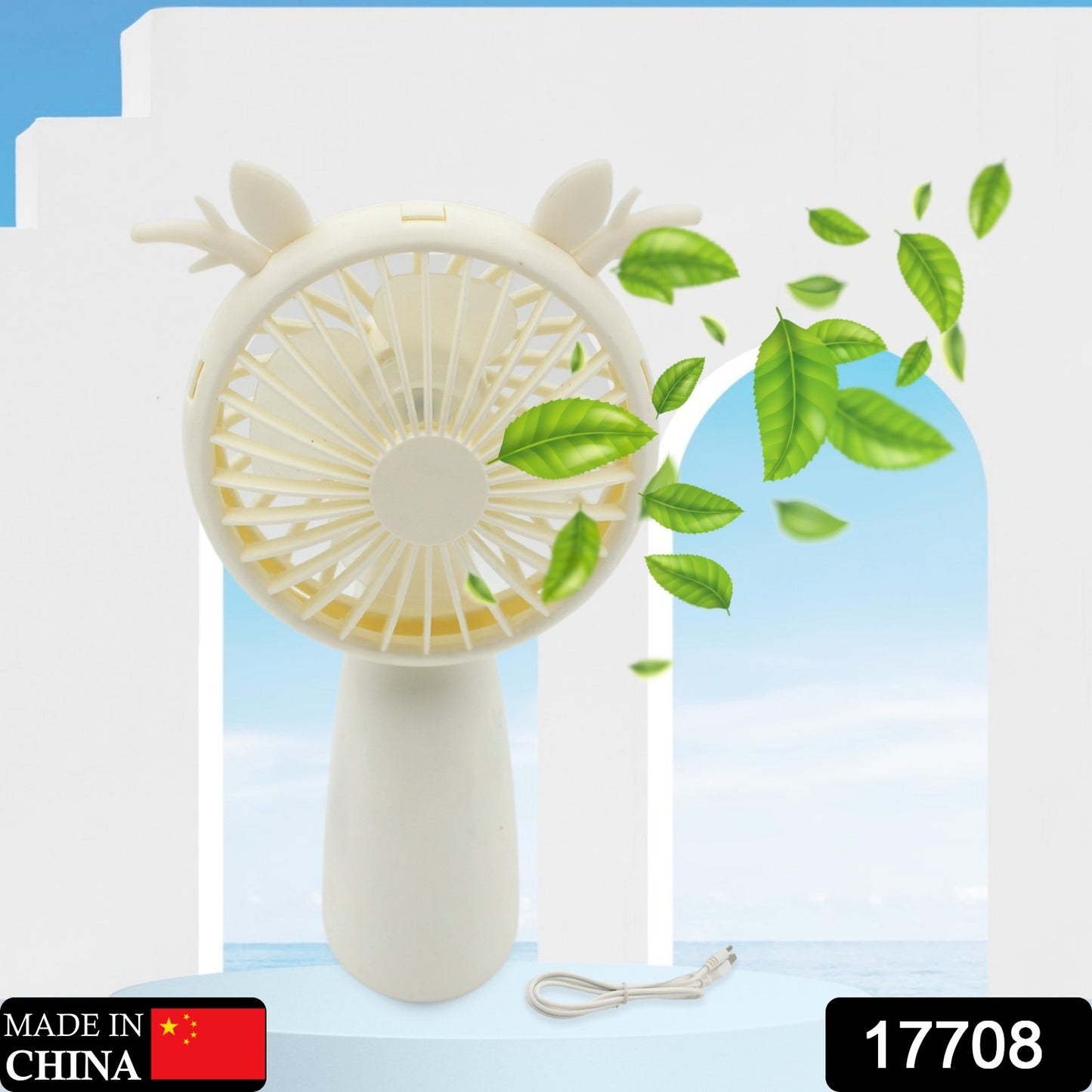 17708 Mini Usb Handheld Fan Portable Rechargeable Mini Fan For Home Office Travel And Outdoor Use (1 Pc)