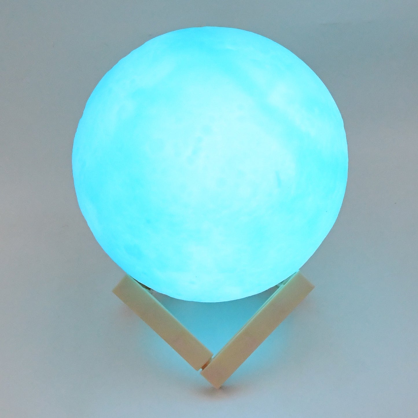 Moon Night Lamp Blue Color With Plastic Stand (15 X12 Cm  1 Pc)