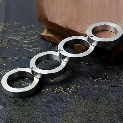 Portable 4 Finger Ring Unique Rotating Folding Ring (1 Set)