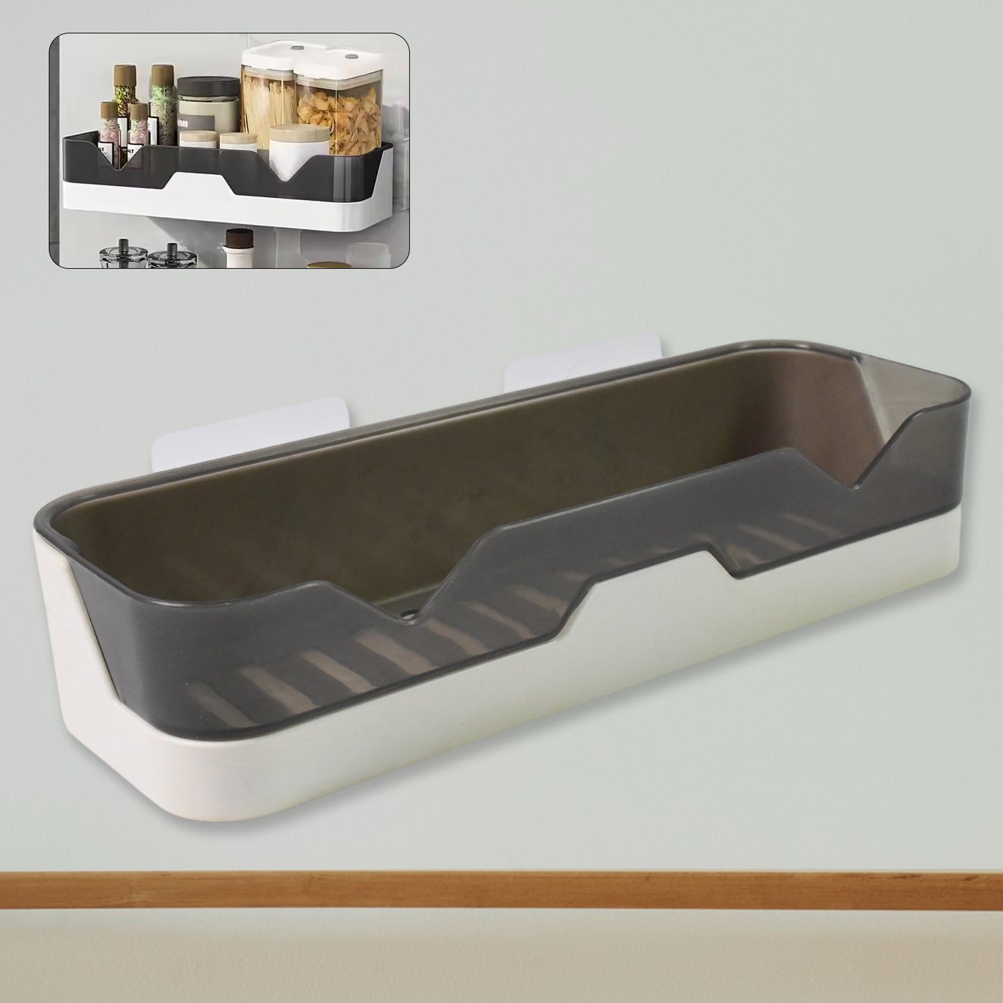 Wall Mounted Adhesive Bathroom Shower Caddy  Shelf  Plastic (1 Pc)