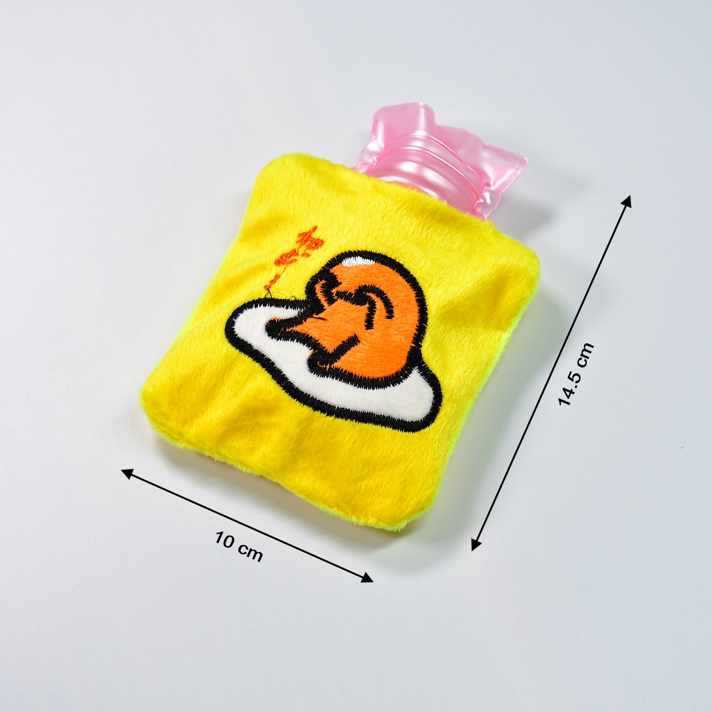 6515 Yellow Duck Head Small Hot Water Bag With Cover For Pain Relief Neck Shoulder Pain And Hand Feet Warmer Menstrual Cramps.