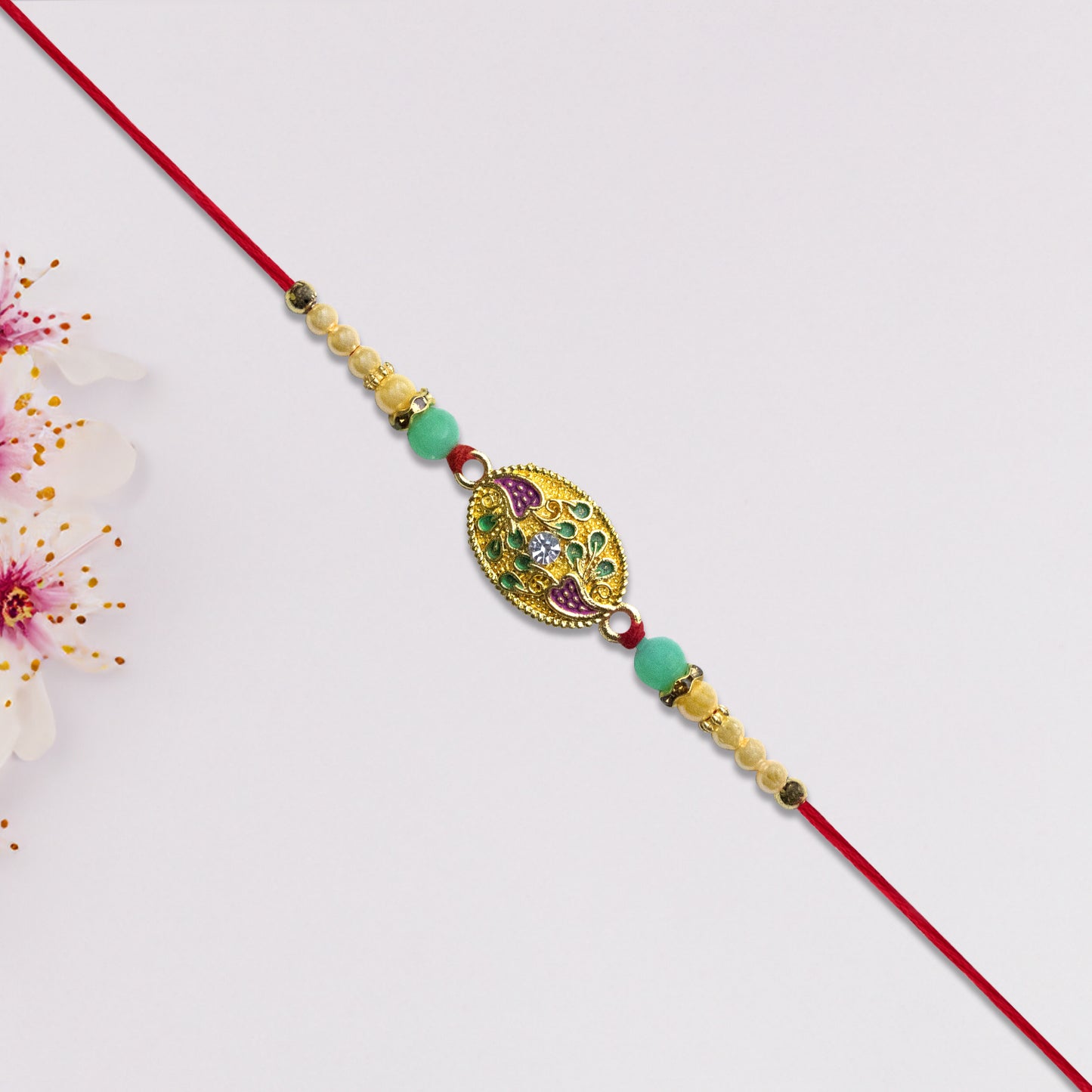 Elegant Oval Motif Rakhi
