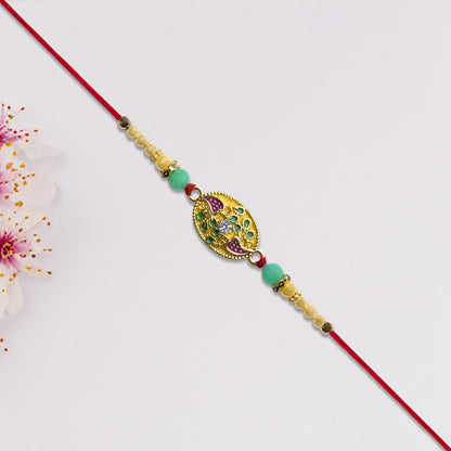 Elegant Oval Motif Rakhi