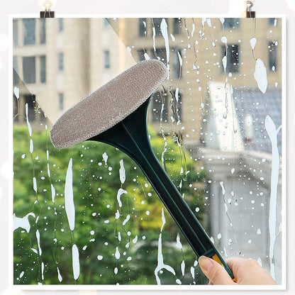 Brush 2 In 1 Mesh Cleaning Brush  Wiper With Extended Handle Window Cleaning Brush Net Cleanermagic Window Cleaner Brush Window Mesh Cleaner (1 Pc)