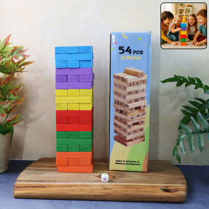 Wooden Stacking Tower Game - (54 Pc)