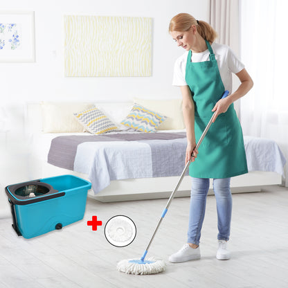 4027 Quick Spin Mop Plastic Spin Bucket Floor Cleaning Easy Wheels  Big Bucket Floor Cleaning Mop With Bucket