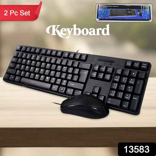 Wired Usb Keyboard 107 Keys  Mouse Set (2 Pc Set)