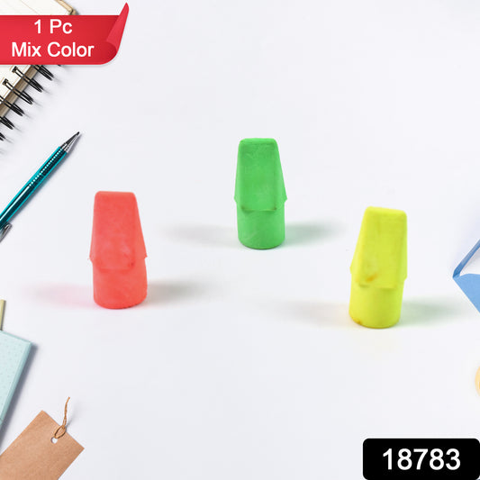 Pencil Top Eraser Rubber Erasers (1 Pc  Mix Colour  Design)