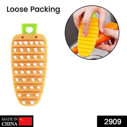 2909 Vegetable Scrubbing Brush Vegetable Scrubber Nontoxic Fruit Brush Carrot Shape Vegetable Brush For Potato For Vegetable