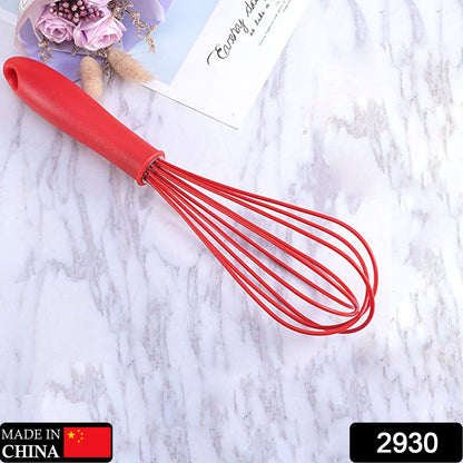 2930 Manual Whisk Mixer Silicone Whisk Cream Whisk Flour Mixer Rotary Egg Mixer Kitchen Baking Tool.