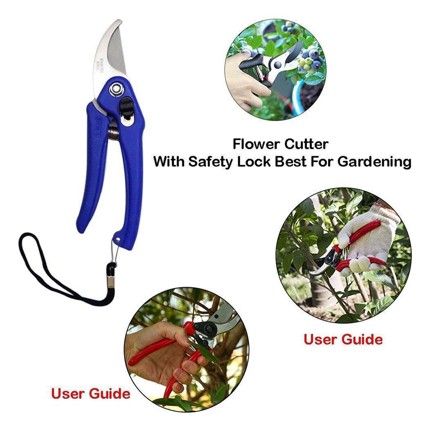 0465a Garden Shears Pruners Scissor For Cutting Branches Flowers Leaves Pruning Seeds