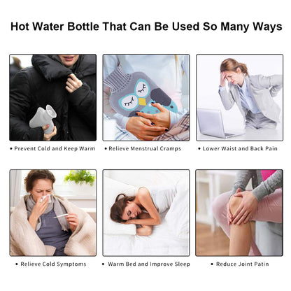 6504 Doremon Small Hot Water Bag With Cover For Pain Relief Neck Shoulder Pain And Hand Feet Warmer Menstrual Cramps.