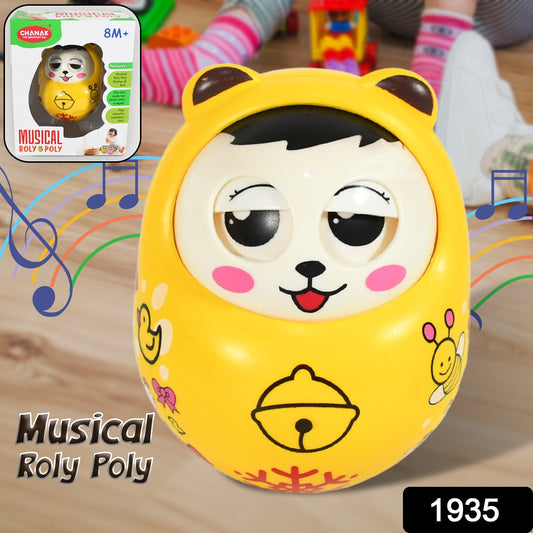 1935 Musical Roly Poly Toys For Baby  Push And Shake Wobbling Toy With Music  Tumbler Doll Toy For Babies  Sound Balancing Doll Toys For Baby Boys Girls 8+ Months Multicolor (1 Pc)