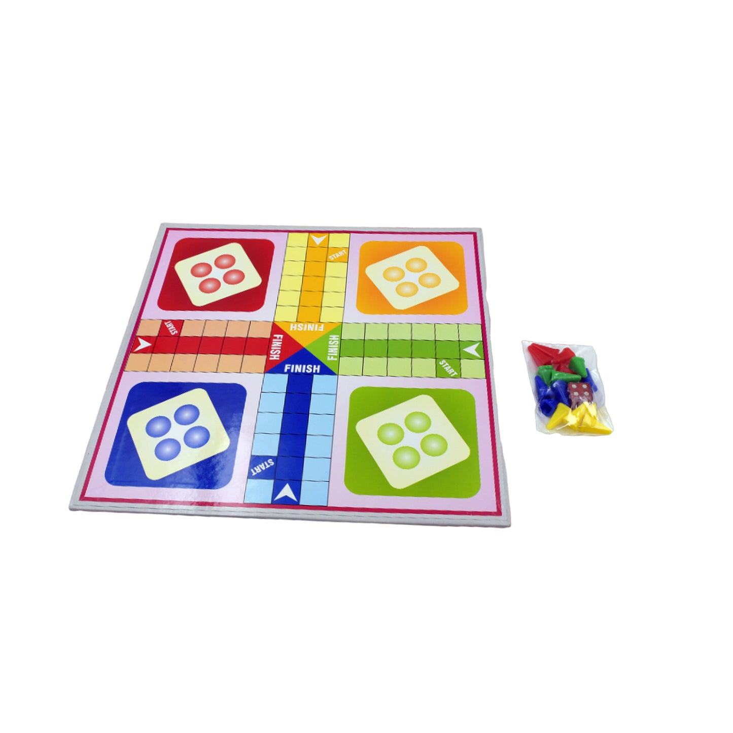 4366 Family Board Game With Two Modes  Two Side Different Ladder Ludo  Games For Children And Families  2 To 4 Players - Age 3 Years And Above (2 In 1)