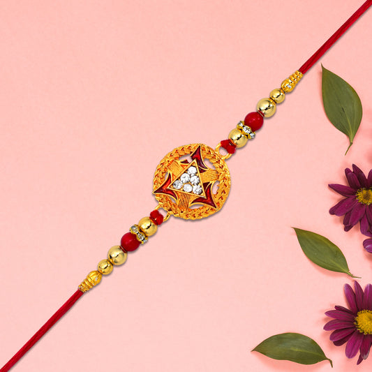 Traditional Gold-plated Round Rakhi