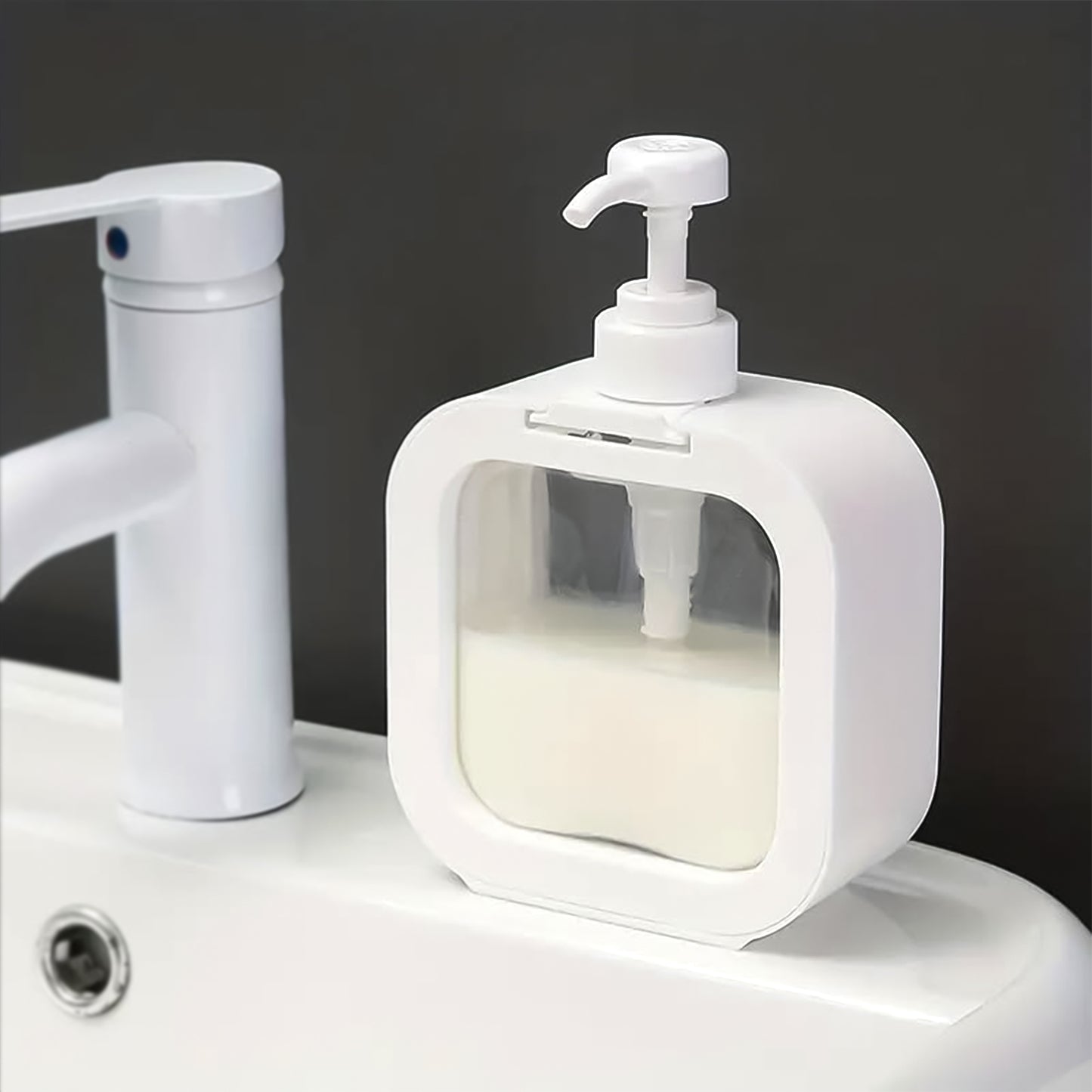 Snap Sink Dispenser Plastic Clear Empty Pump Lotion Bottles (1 Set)