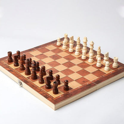 Foldable Wooden Chess Board Set (30  30 Cm  1 Set)