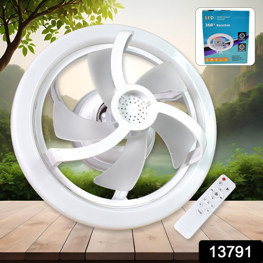 360 Rotation Ceiling Fan Light Smart Fan With Remote Control (1 Pc)