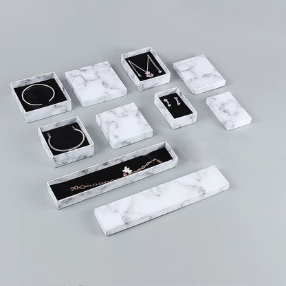 Cardboard Jewelry Boxes Gift Case Small Paper Jewelry Gift Boxes (7 Pcs Set  Mix Size)