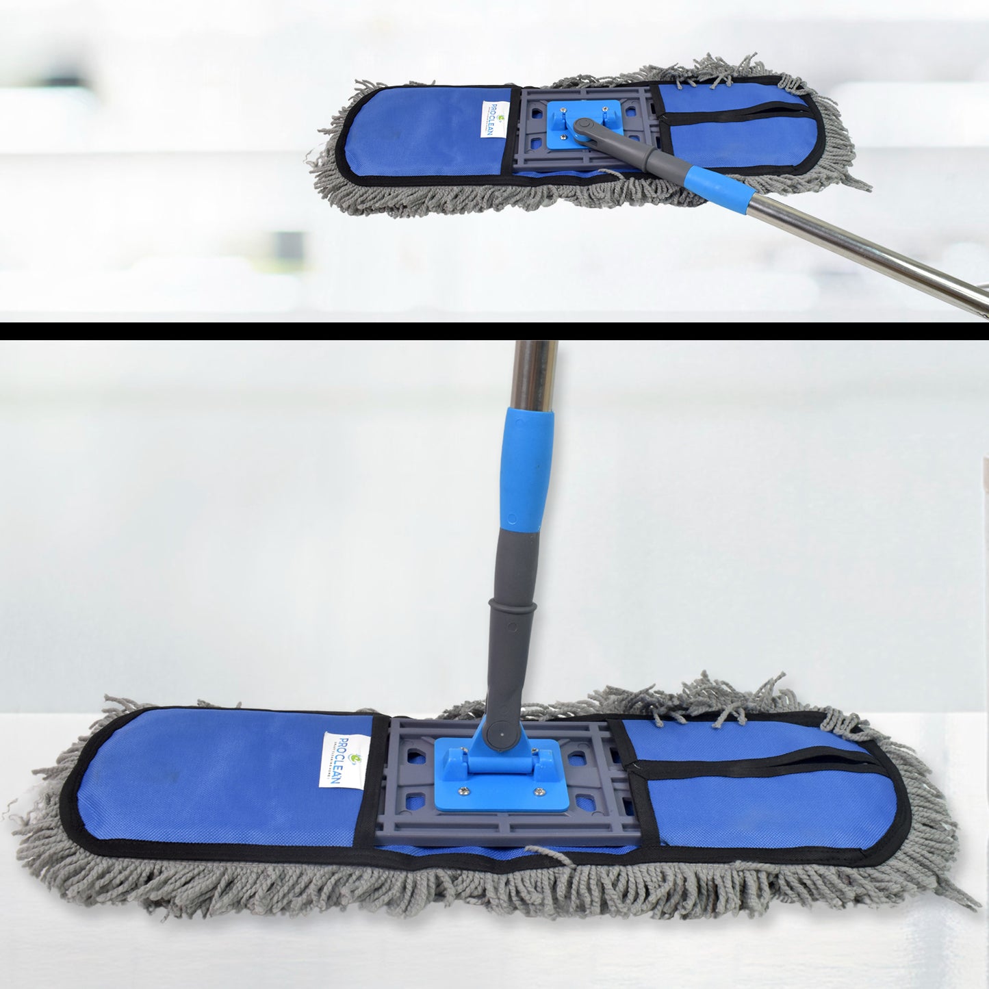 Wet And Dry Cotton Pad Floor Mop With Long Aluminium Handle (1 Pc  Large)