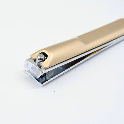Stainless Steel Folding Portable Large Nail Clippers With Nail File (1 Pc)