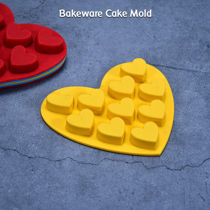 2724 Silicon 10 Cavity Heart Shape Design Chocolate Mould Ice Jelly Candy Mould