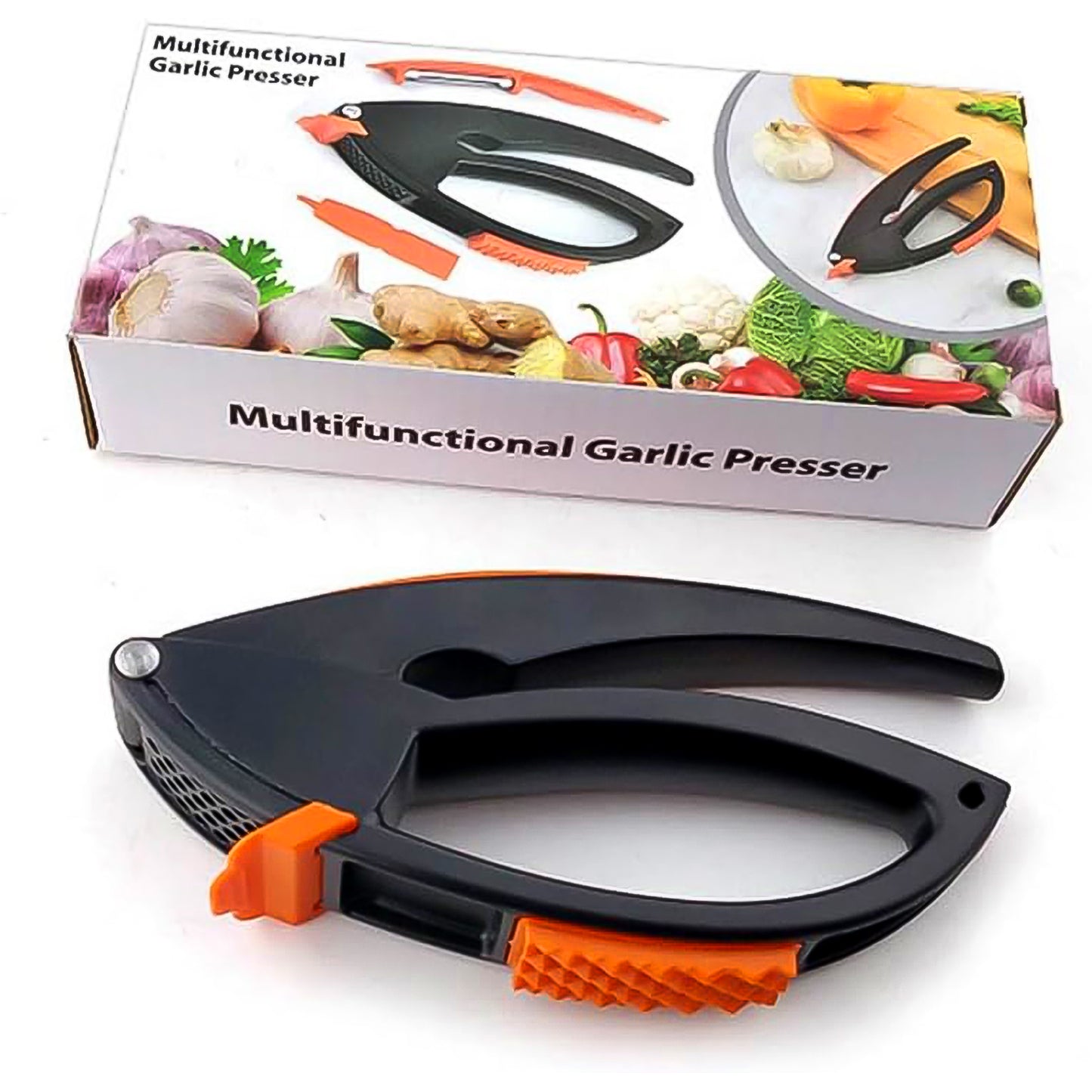 Multifunctional Garlic Press Garlic Mincing  Crushing Tool (1 Pc)