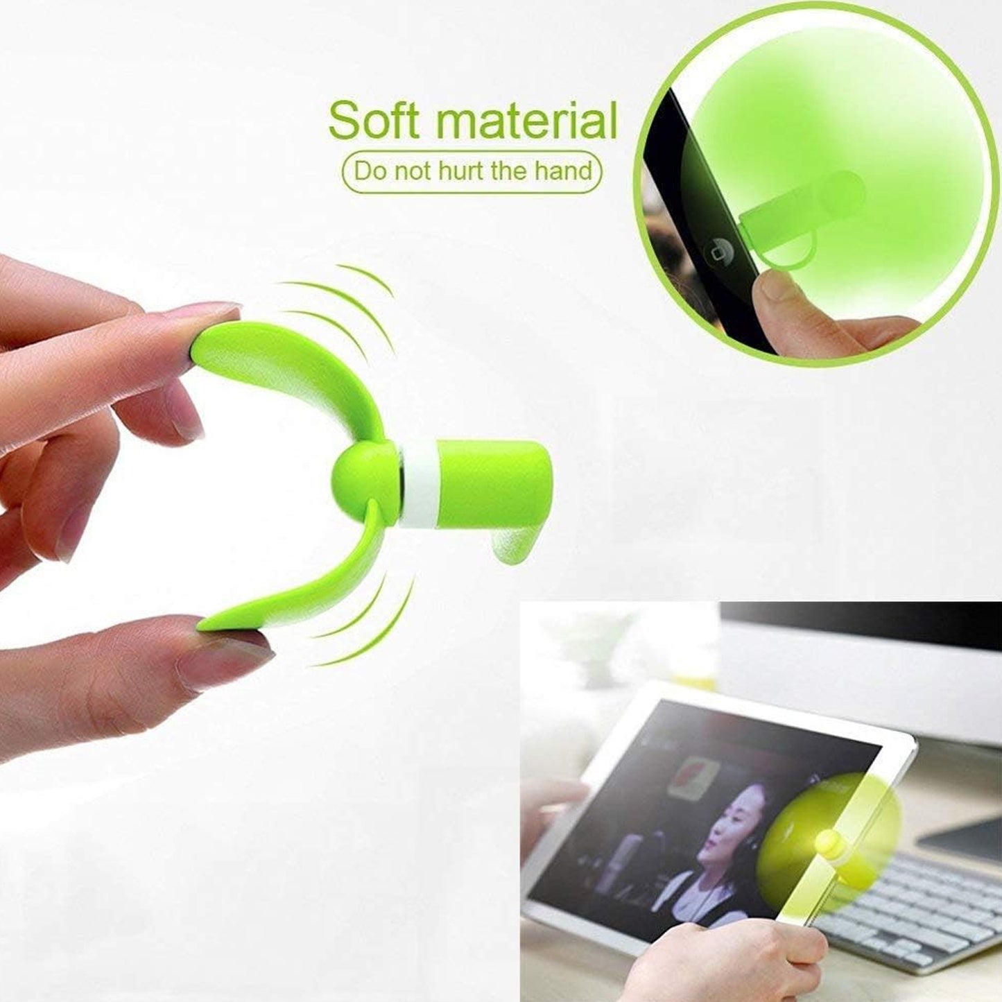 Micro  Android Usb Mini Fan Flexible Usb Fan (1 Pc  With Card Packing)