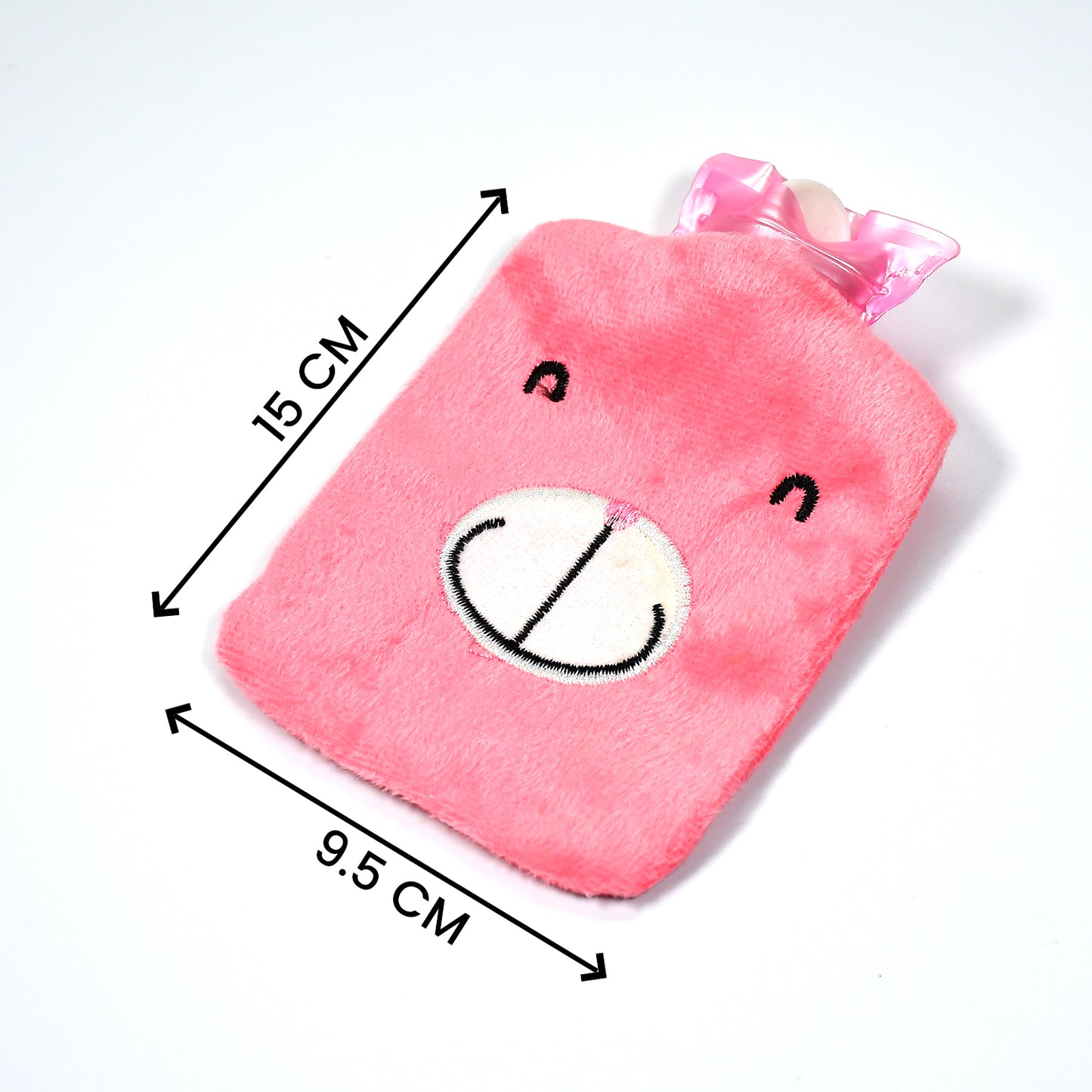 6502 Pink Small Hot Water Bag With Cover For Pain Relief Neck Shoulder Pain And Hand Feet Warmer Menstrual Cramps.