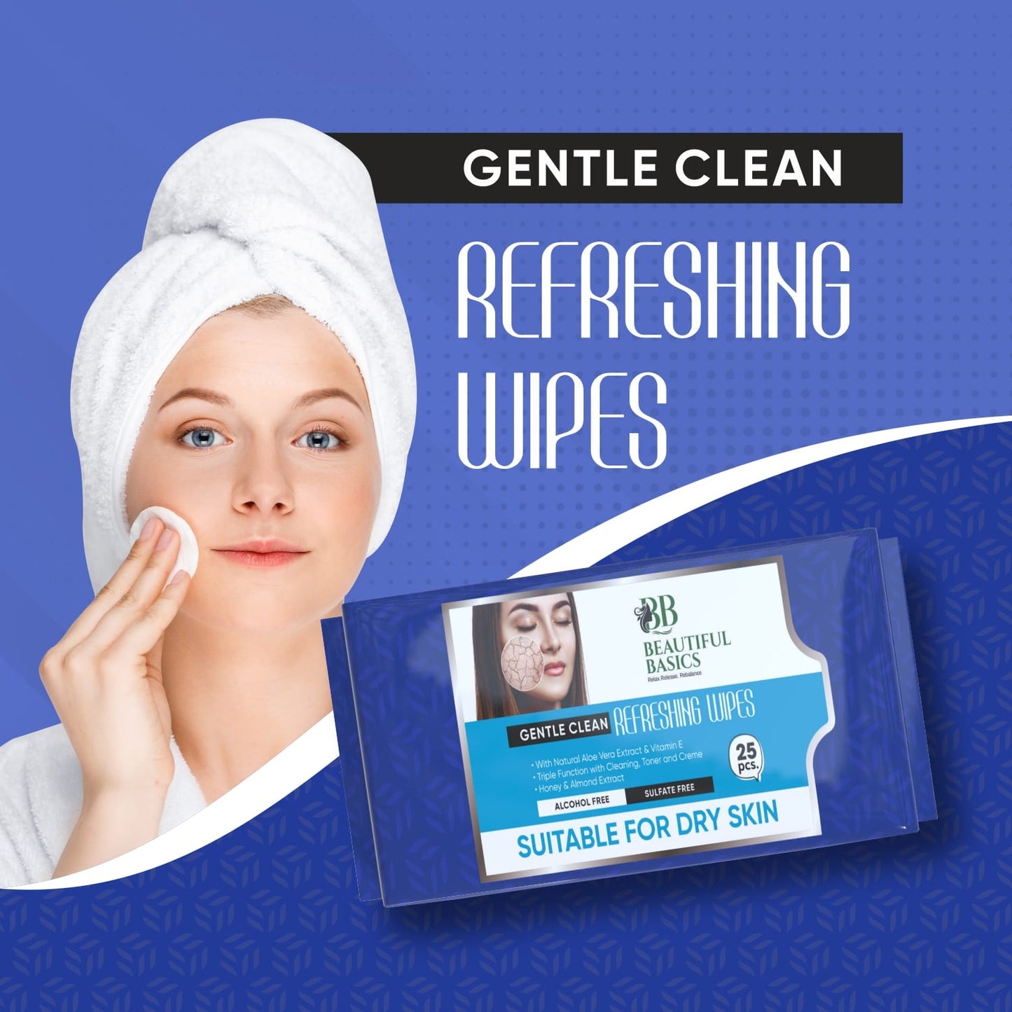 Refreshing Wet Wipes For Face  Facial Cleansing  Refreshing  Skin Hydration Soothing For Skin  Ph Balance  Alcohol Free  Nourishing With Fruit Extract  25 Wipes